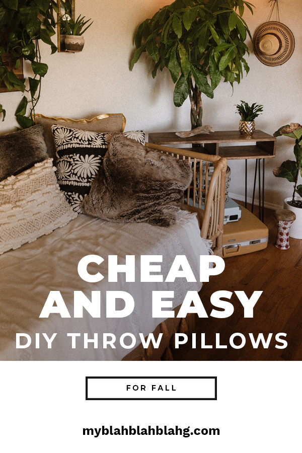 Cheap and Easy DIY Throw Pillows for Fall