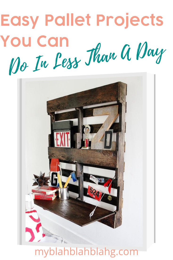 I love pallet projects. They are easy to do, cheap, and can make some of the coolest things. Check out this post about fast pallet projects for both inside and outside your home. Don't wait! #myblahblahblahgblog #Palletprojects #DIYprojects