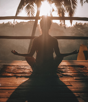 A person meditating - your past doesn't define you.